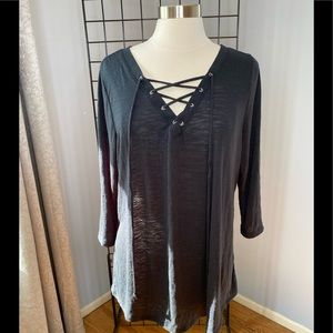 Lane Bryant lace-up front top, NWOT sz 14/16